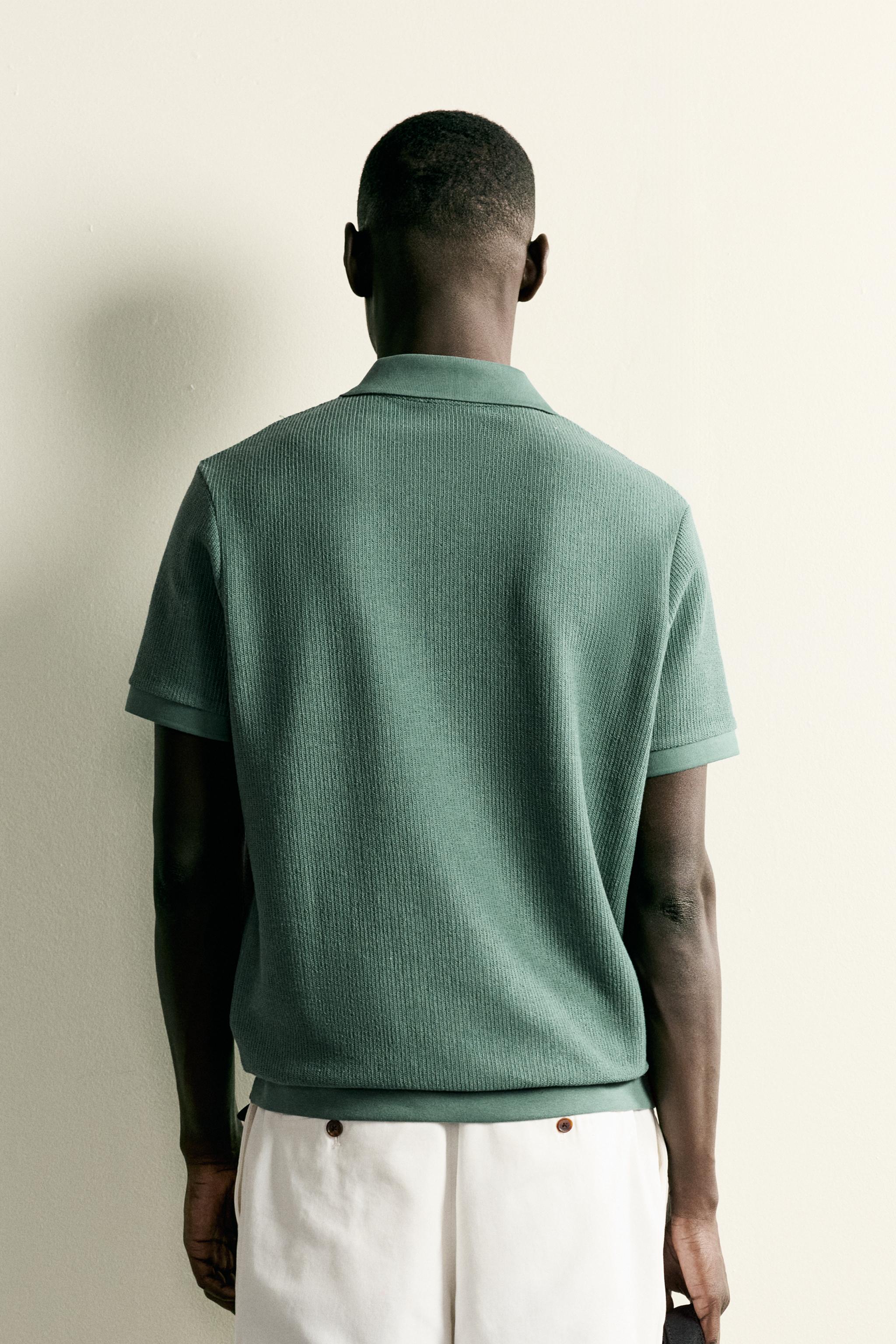 REGULAR FIT ZIP POLO SHIRT